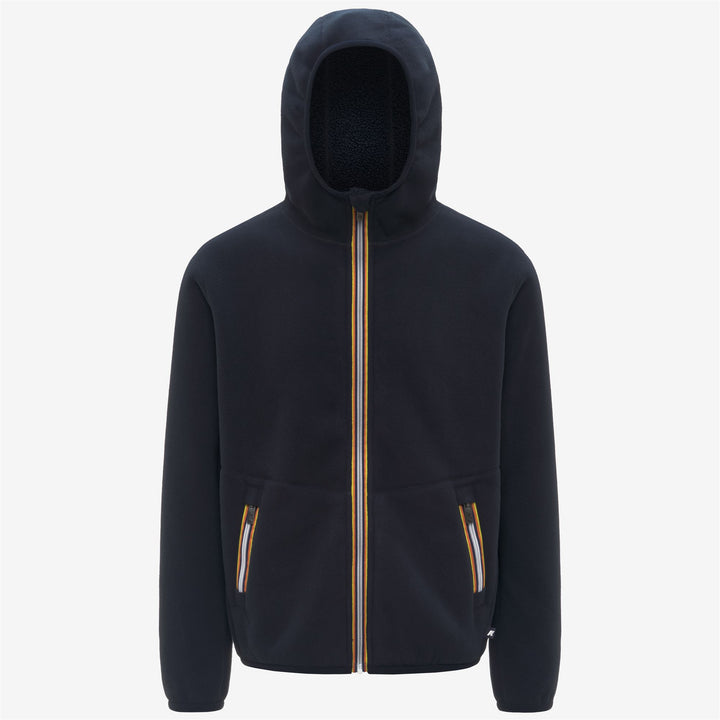 Fleece_MAN_JACK SHERPA POLAR DOUBLE_Jacket_Blue Depth-Blue Depth - DressedFront