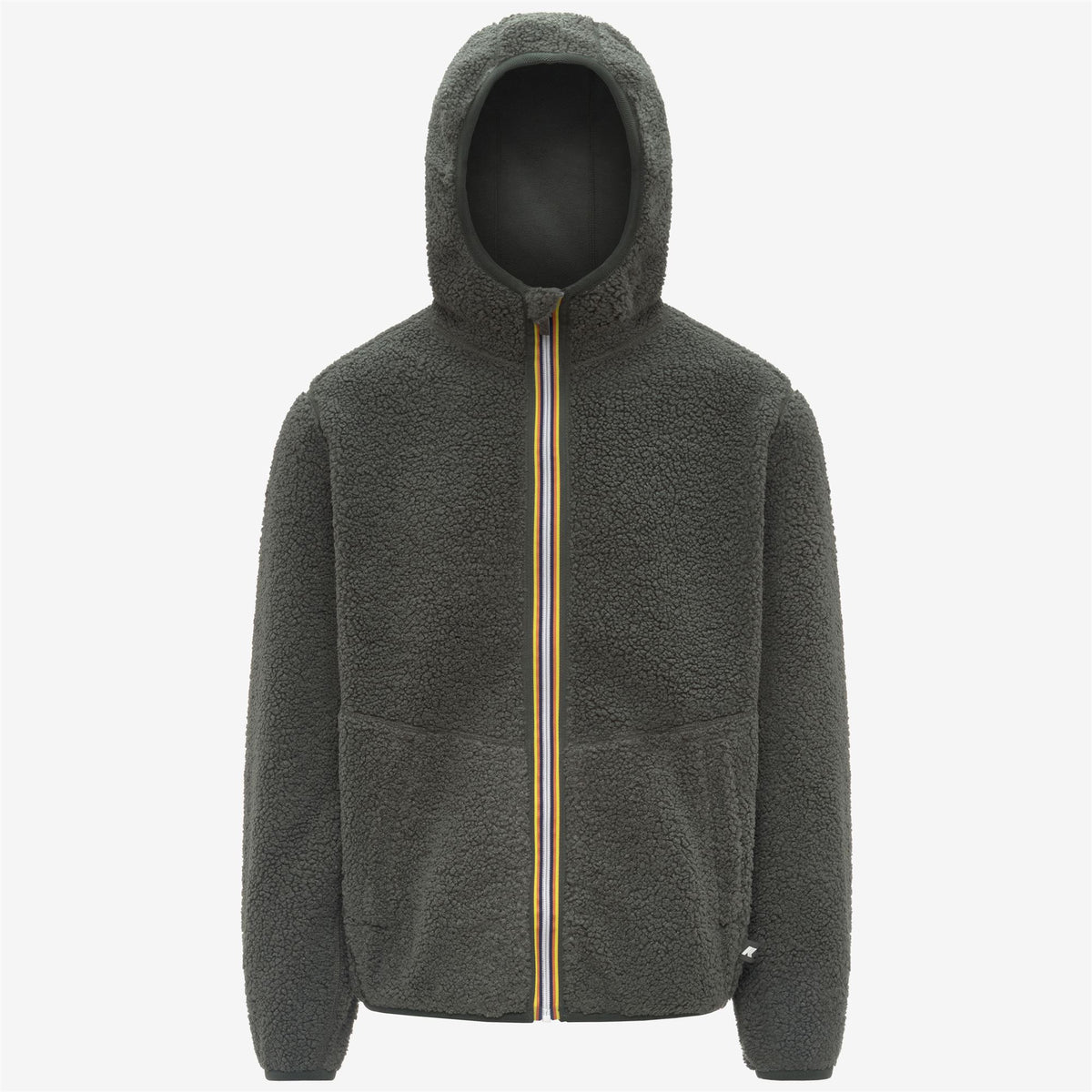 Fleece_MAN_JACK SHERPA POLAR DOUBLE_Jacket_Green Blackish Combo - GREEN BLACKISH - Commercial 1