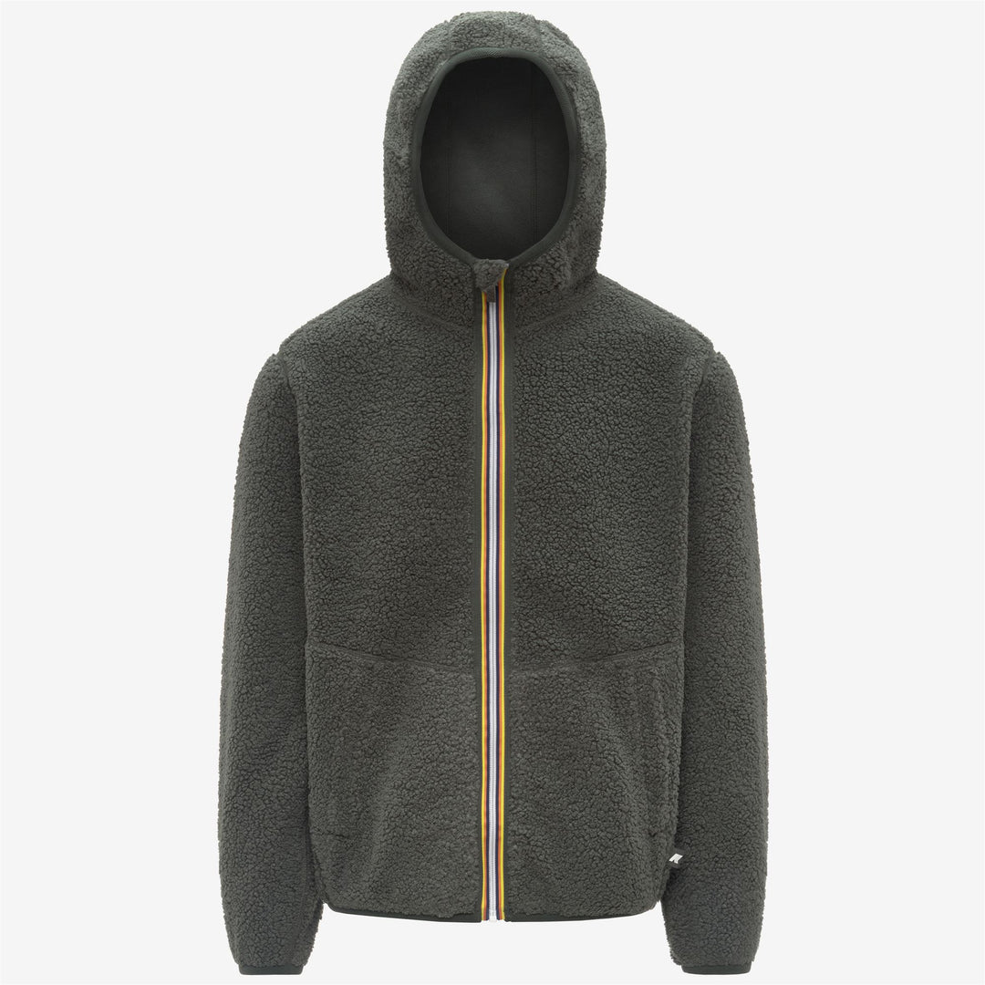 Fleece_MAN_JACK SHERPA POLAR DOUBLE_Jacket_Green Blackish Combo - GREEN BLACKISH - Photo