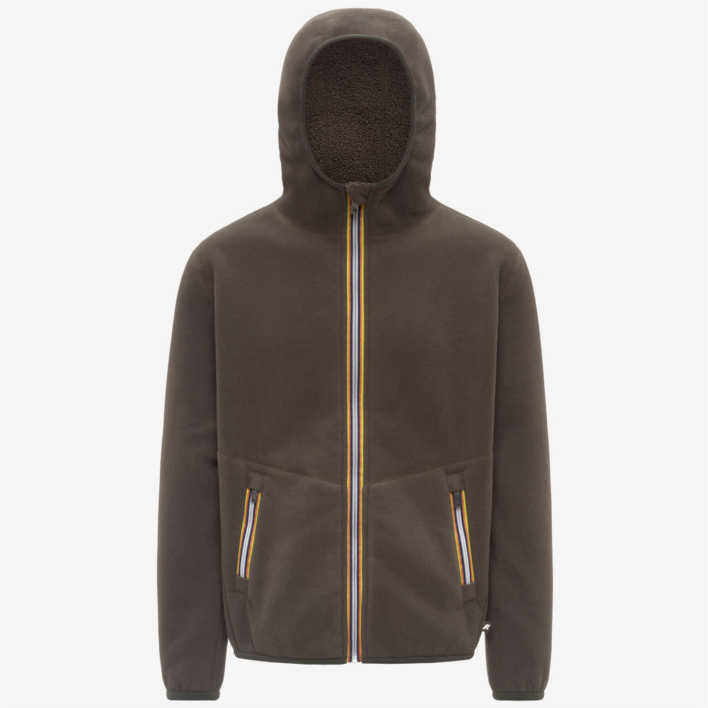 Fleece_MAN_JACK SHERPA POLAR DOUBLE_Jacket_Black Olive Combo - Black Olive - Commercial 2