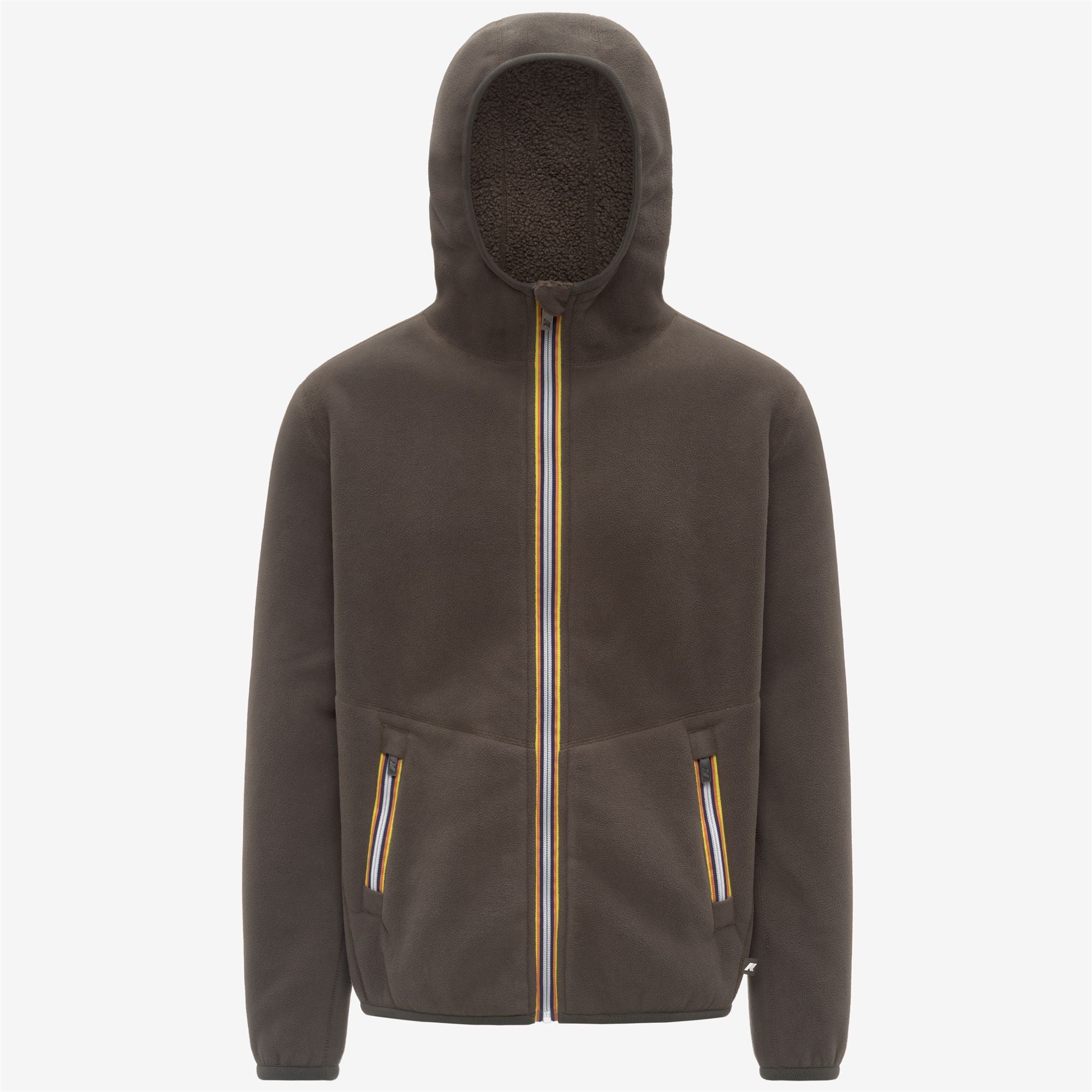 Fleece_MAN_JACK SHERPA POLAR DOUBLE_Jacket_Black Olive Combo - Black Olive - Commercial 2
