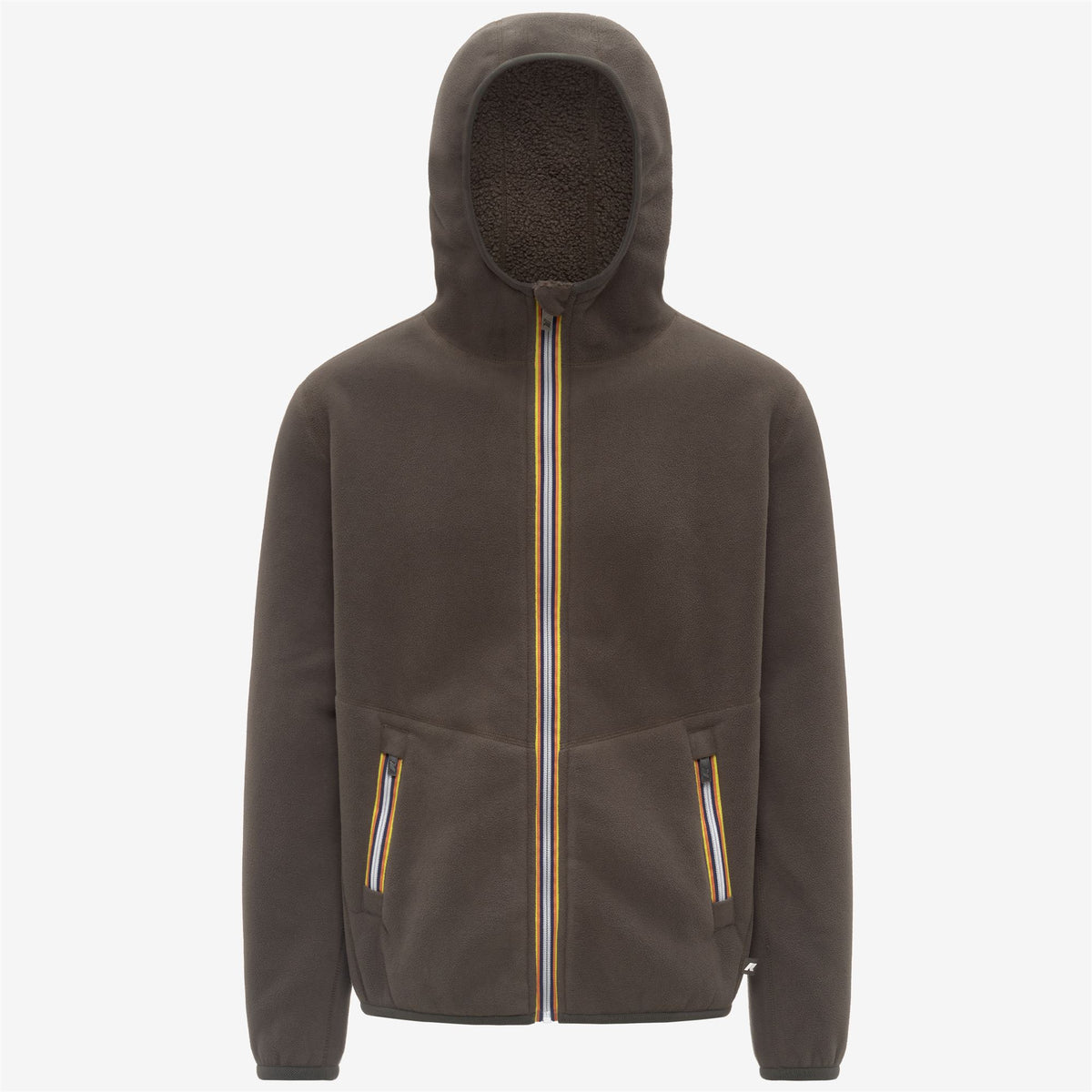 Fleece_MAN_JACK SHERPA POLAR DOUBLE_Jacket_Black Olive Combo - Black Olive - Commercial 2