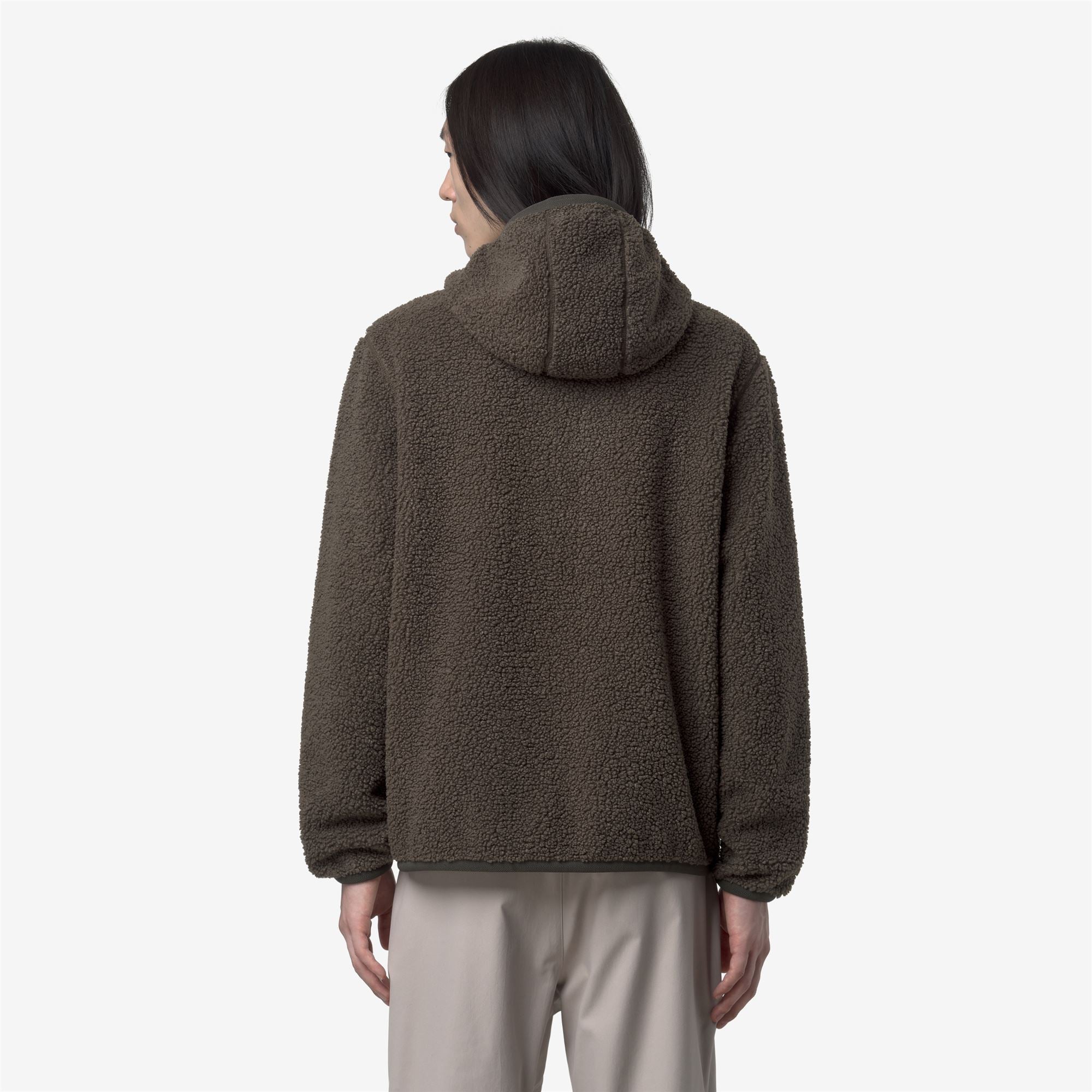 Fleece_MAN_JACK SHERPA POLAR DOUBLE_Jacket_Black Olive Combo - Black Olive - Commercial 6