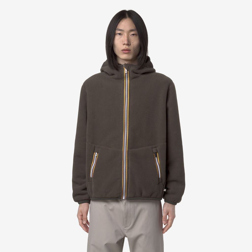 Fleece_MAN_JACK SHERPA POLAR DOUBLE_Jacket_Black Olive Combo - Black Olive - Commercial 7