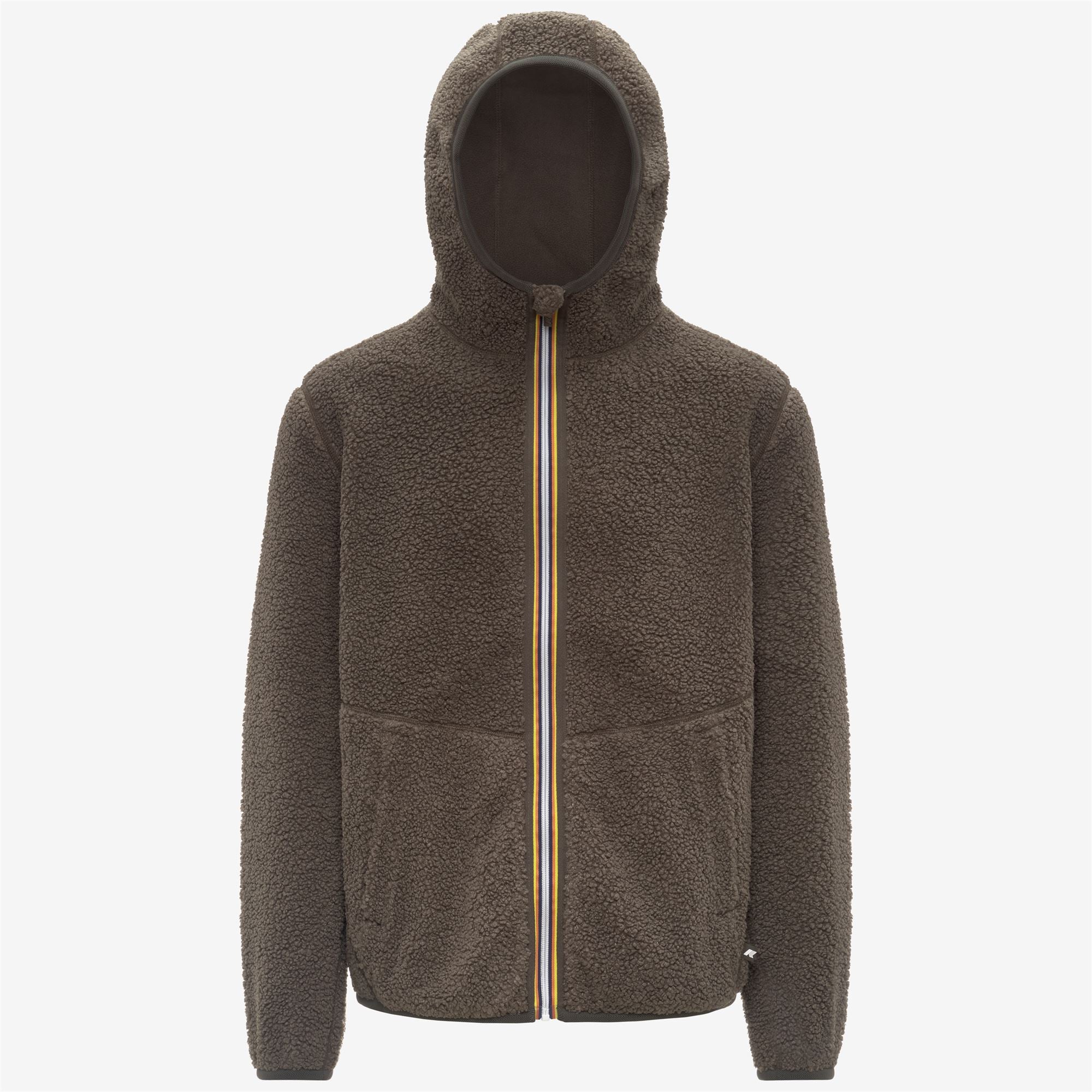 Fleece_MAN_JACK SHERPA POLAR DOUBLE_Jacket_Black Olive Combo - Black Olive - Commercial 1