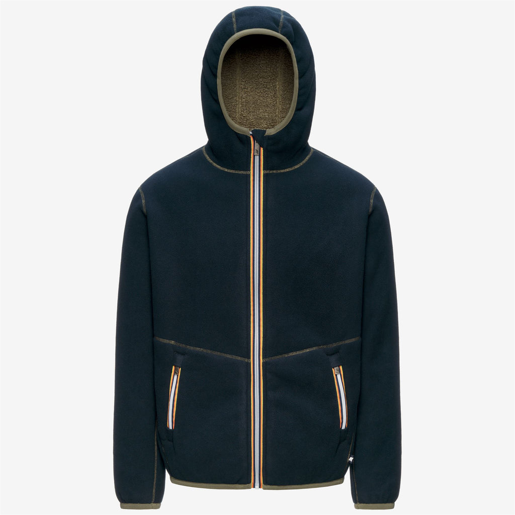 Fleece_Man_JACK SHERPA POLAR DOUBLE_Jacket_Green Army - Blue Depth - Commercial 2