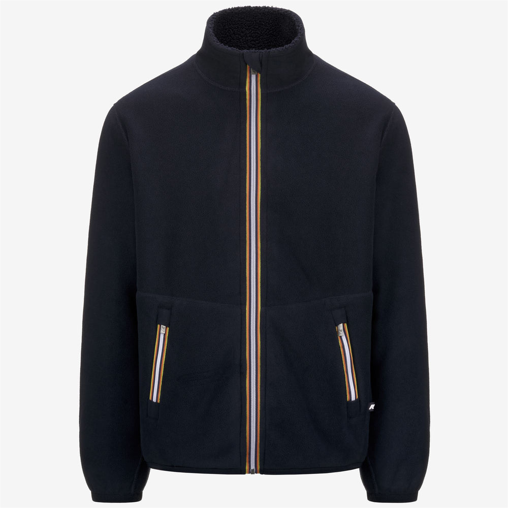 Fleece_MAN_PASCAL SHERPA POLAR DOUBLE_Jacket_Blue Depth-Blue Depth - DressedFront