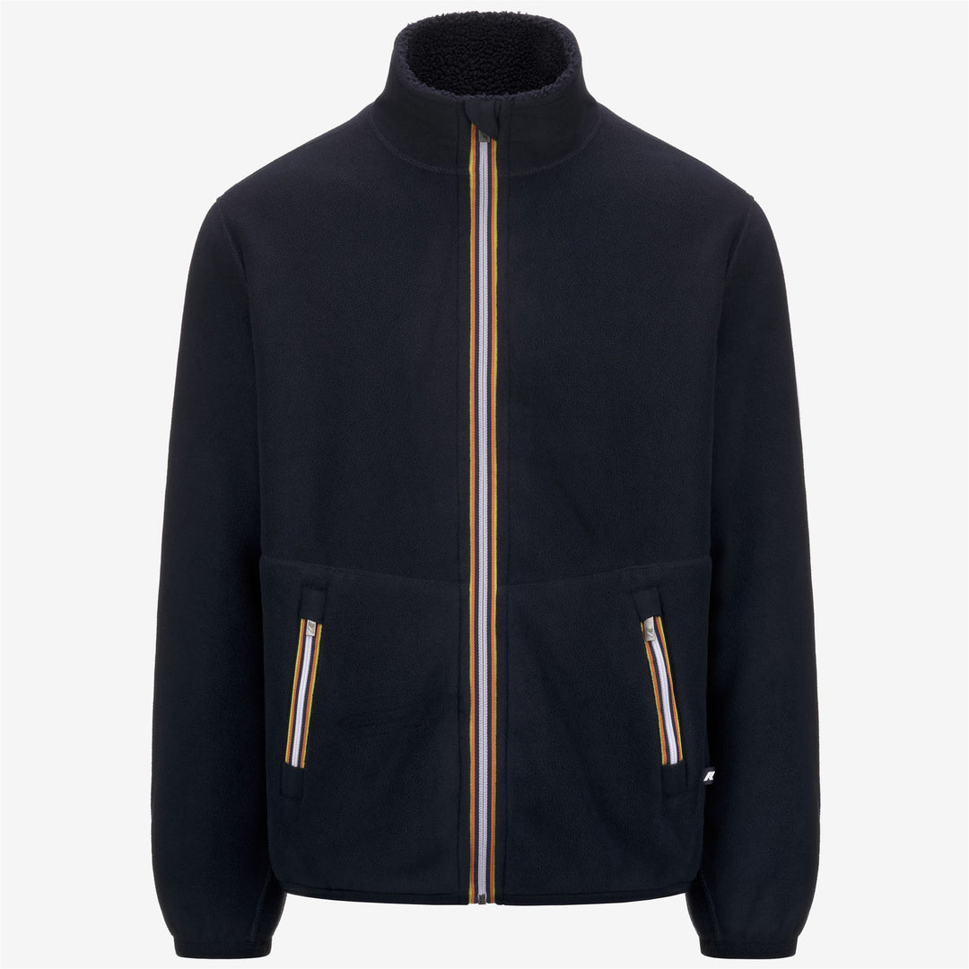 Fleece_MAN_PASCAL SHERPA POLAR DOUBLE_Jacket_Blue Depth-Blue Depth - DressedFront