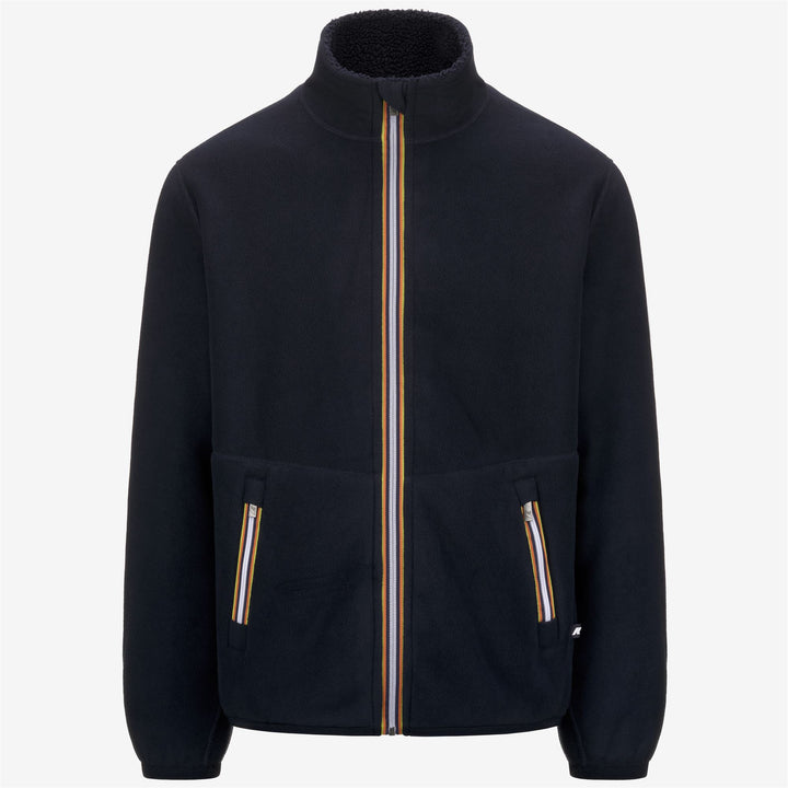 Fleece_MAN_PASCAL SHERPA POLAR DOUBLE_Jacket_Blue Depth-Blue Depth - DressedFront