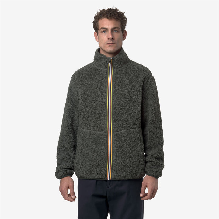 PASCAL SHERPA POLAR REVERSIBLE - Fleece - Jacket - MAN - Green Blackish Combo