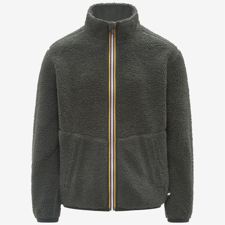 Fleece_MAN_PASCAL SHERPA POLAR DOUBLE_Jacket_Green Blackish Combo - GREEN BLACKISH - Photo