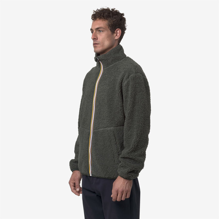 PASCAL SHERPA POLAR REVERSIBLE - Fleece - Jacket - MAN - Green Blackish Combo