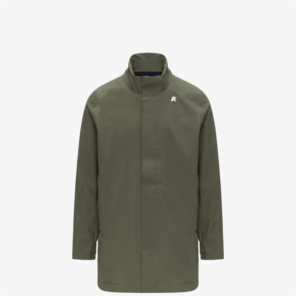 Jackets_Man_DUKE BONDED JERSEY_3/4 Length_Green Lichen - DressedFront