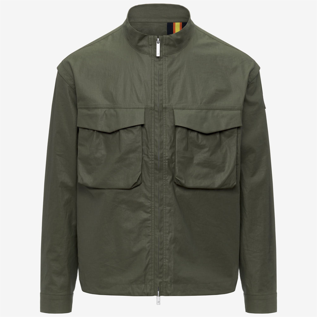 Jackets_Man_ORIAN NATURAL BLEND_Short_GREEN LICHEN COMBO - Green Lichen - Commercial 1