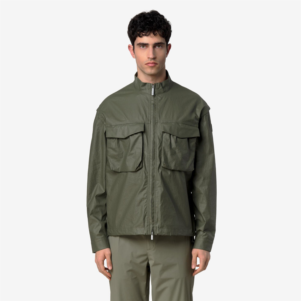 Jackets_Man_ORIAN NATURAL BLEND_Short_GREEN LICHEN COMBO - Green Lichen - Commercial 4