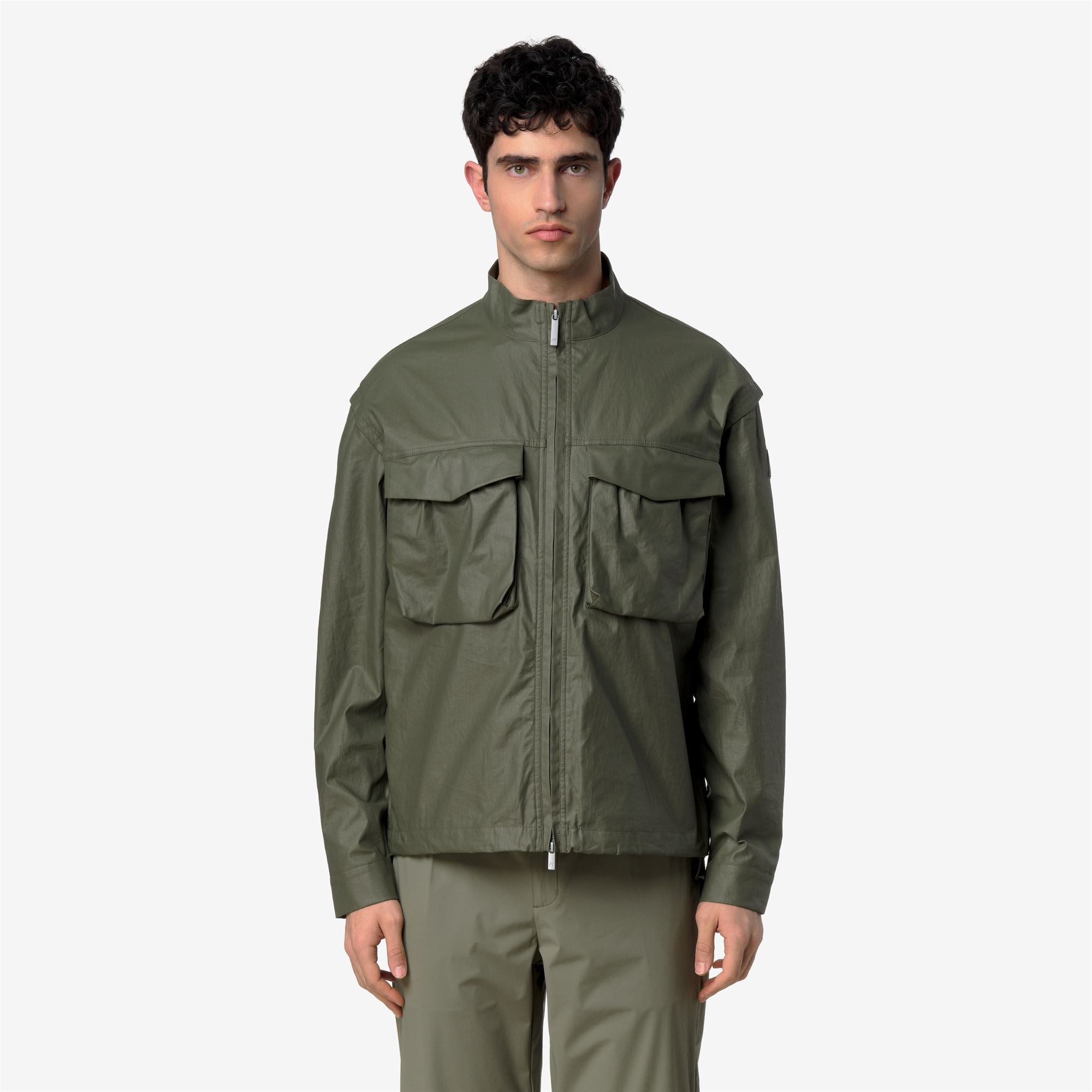 Jackets_Man_ORIAN NATURAL BLEND_Short_GREEN LICHEN COMBO - Green Lichen - Commercial 4