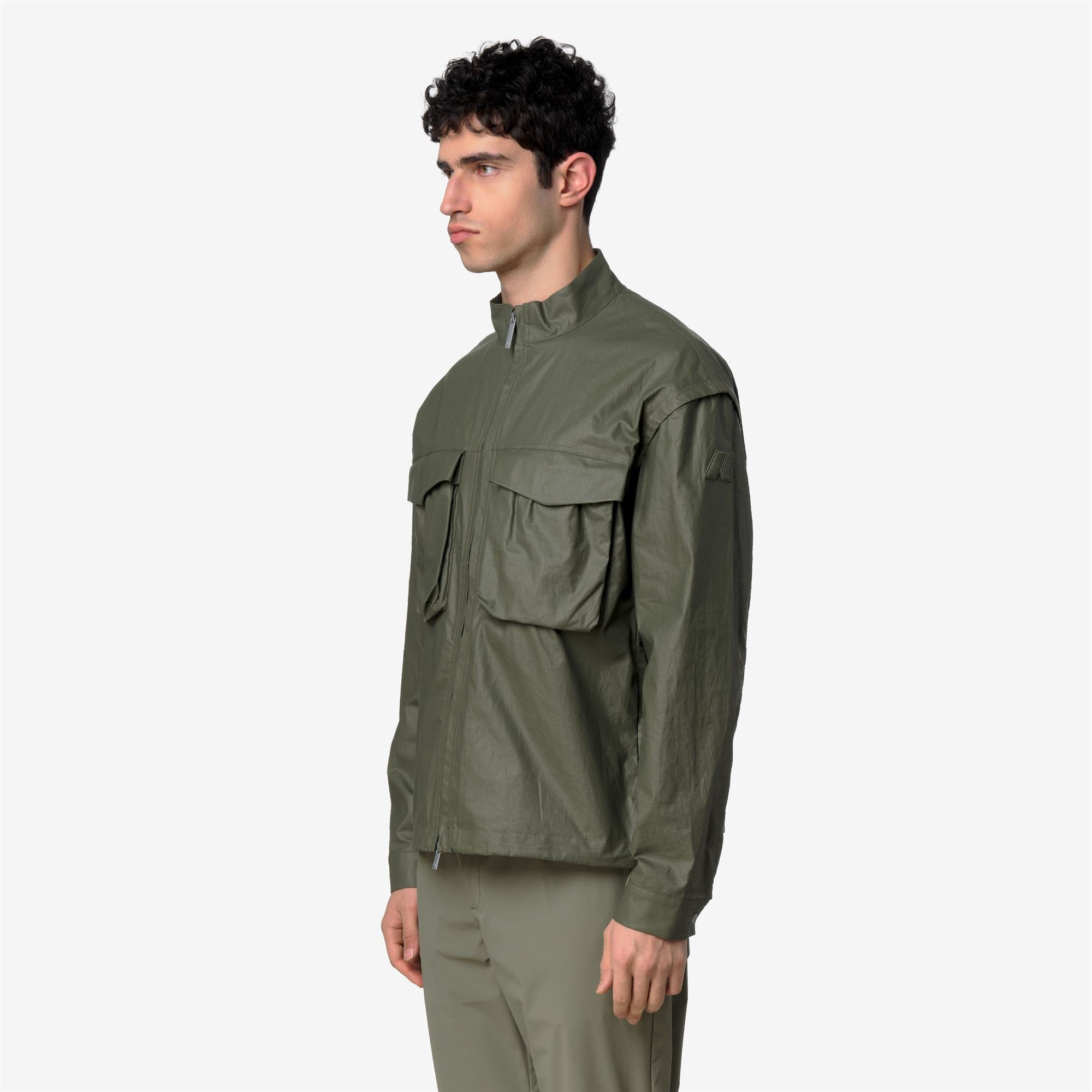 Jackets_Man_ORIAN NATURAL BLEND_Short_GREEN LICHEN COMBO - Green Lichen - Commercial 5