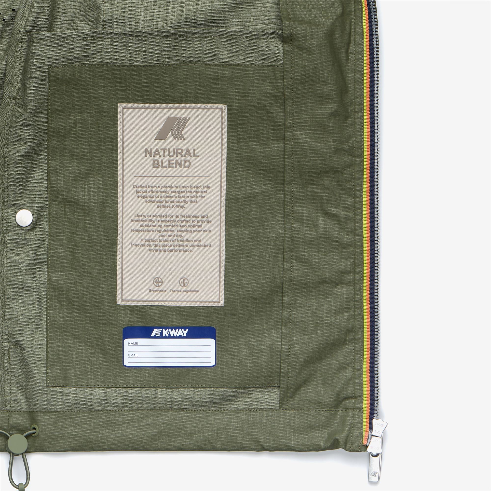 Jackets_Man_ORIAN NATURAL BLEND_Short_GREEN LICHEN COMBO - Green Lichen - Commercial 2