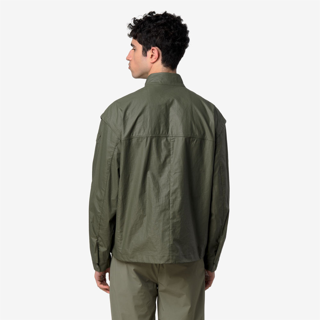 Jackets_Man_ORIAN NATURAL BLEND_Short_GREEN LICHEN COMBO - Green Lichen - Commercial 6
