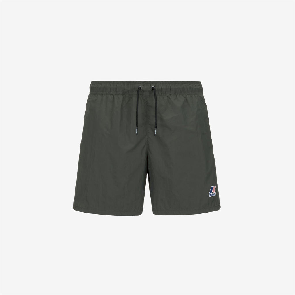 Bathing Suits_MAN_LE VRAI OLIVIER_Swimming Trunks_GREEN BLACKISH - Commercial 1