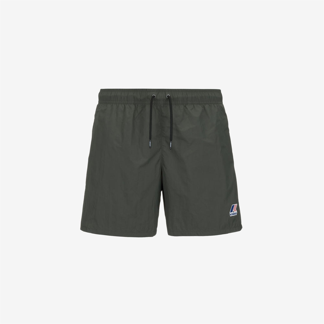 Bathing Suits_MAN_LE VRAI OLIVIER_Swimming Trunks_GREEN BLACKISH - Photo