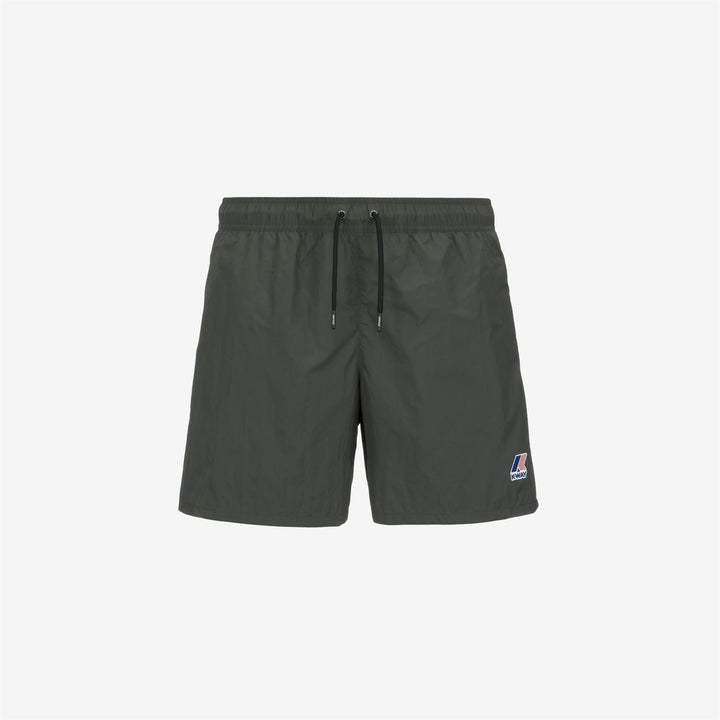 Bathing Suits_MAN_LE VRAI OLIVIER_Swimming Trunks_GREEN BLACKISH - Photo