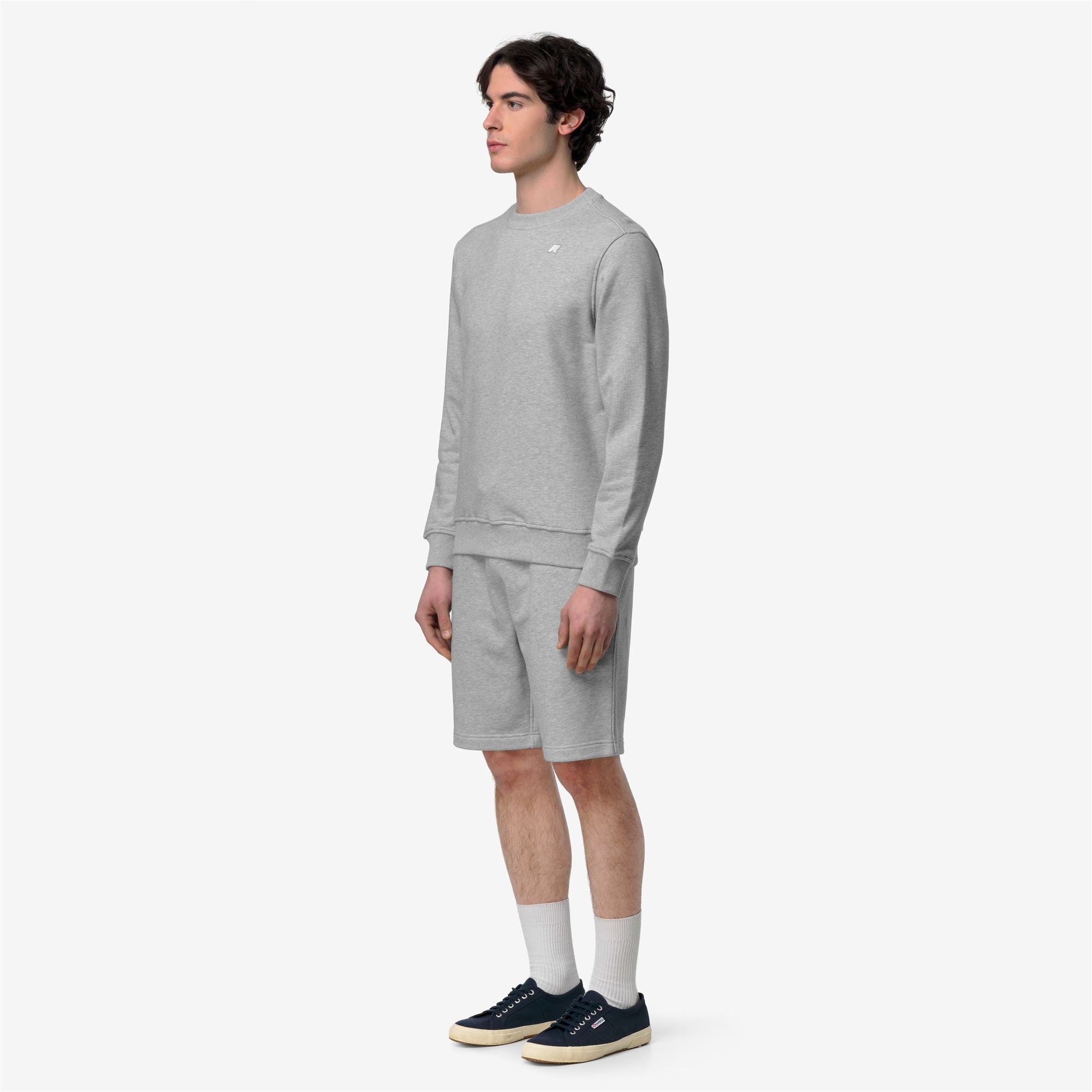 Fleece_Man_BAPTISTE FRENCH TERRY_Jumper_GREY MID MEL - Commercial 5