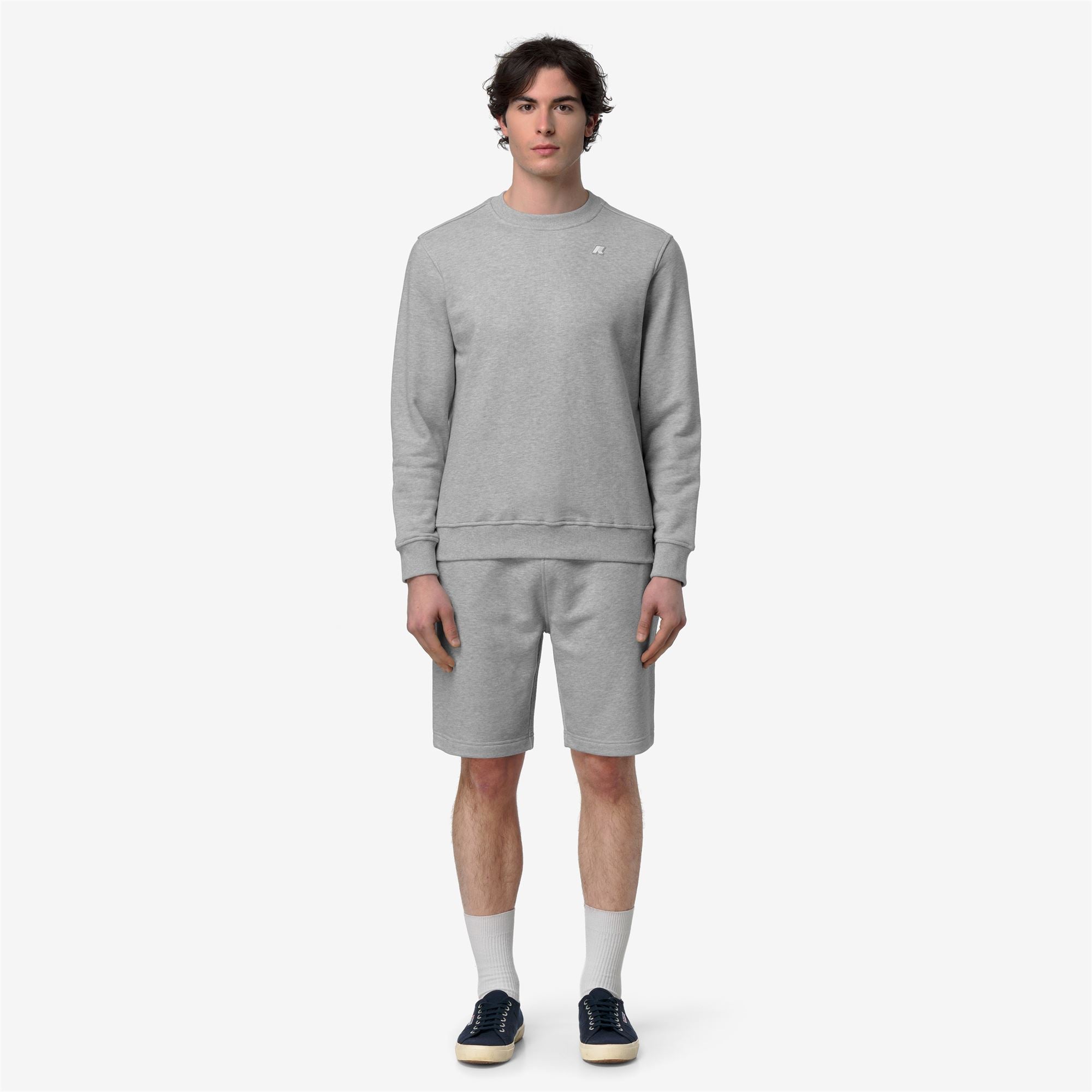 Fleece_Man_BAPTISTE FRENCH TERRY_Jumper_GREY MID MEL - Commercial 4