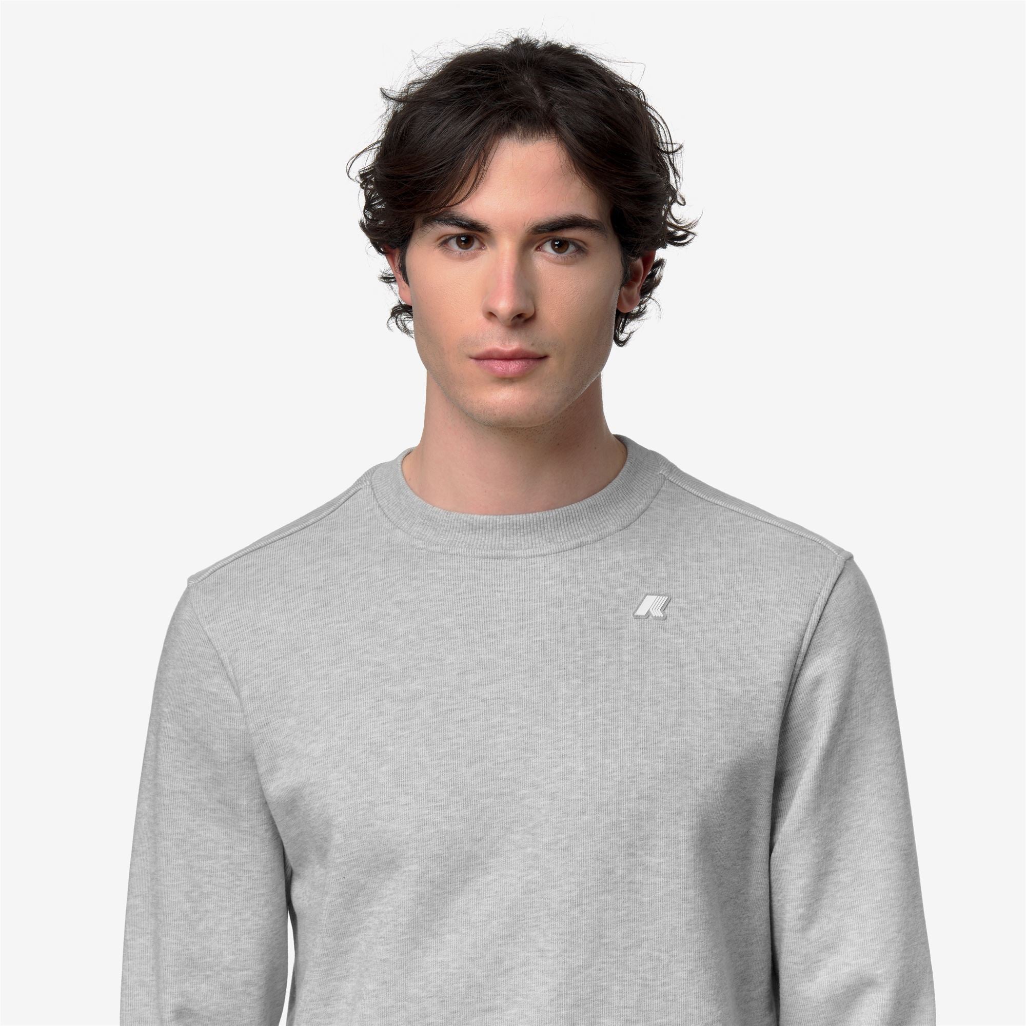 Fleece_Man_BAPTISTE FRENCH TERRY_Jumper_GREY MID MEL - Commercial 7