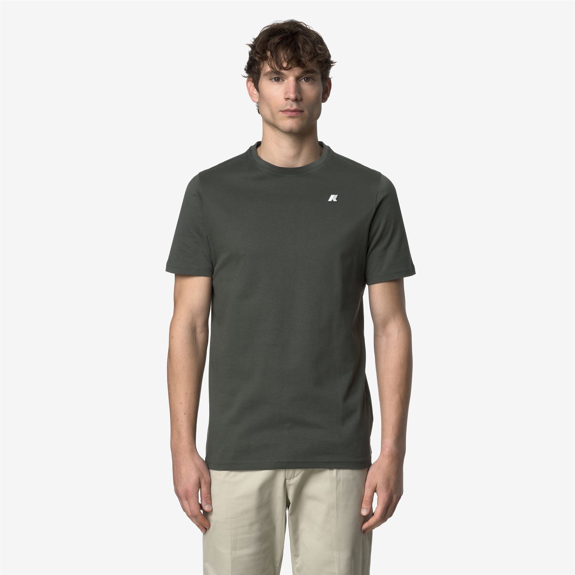 T-Shirts & Top_MAN_ODOM JERSEY PEACH_T-Shirt_GREEN BLACKISH - Commercial 4