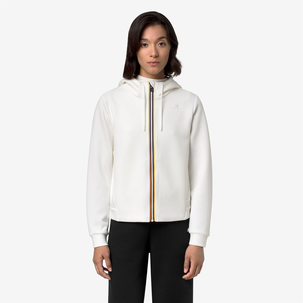Fleece_Woman_DEVA LIGHT SPACER_Hoodie Full Zip_White Natural - Commercial 4