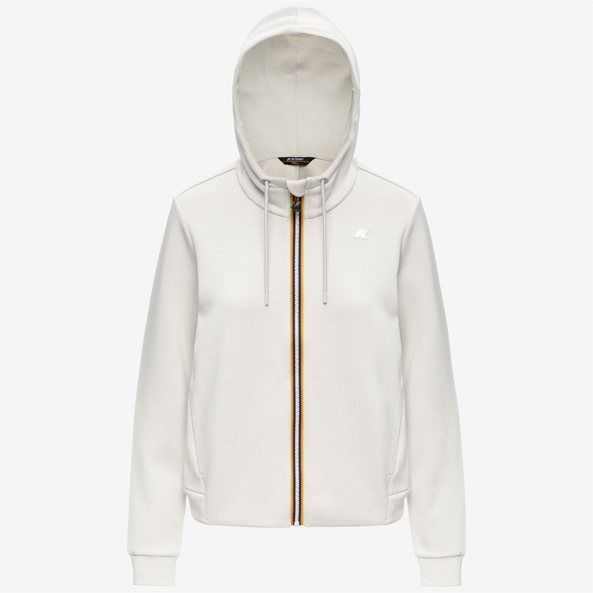 Fleece_Woman_DEVA LIGHT SPACER_Hoodie Full Zip_White Natural - Commercial 1