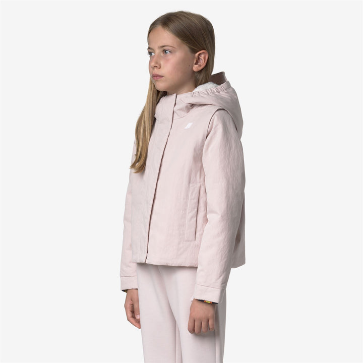 P. IDELLE COTTON FEEL - Jackets - Short - GIRL - Rose Hushed-White Fur