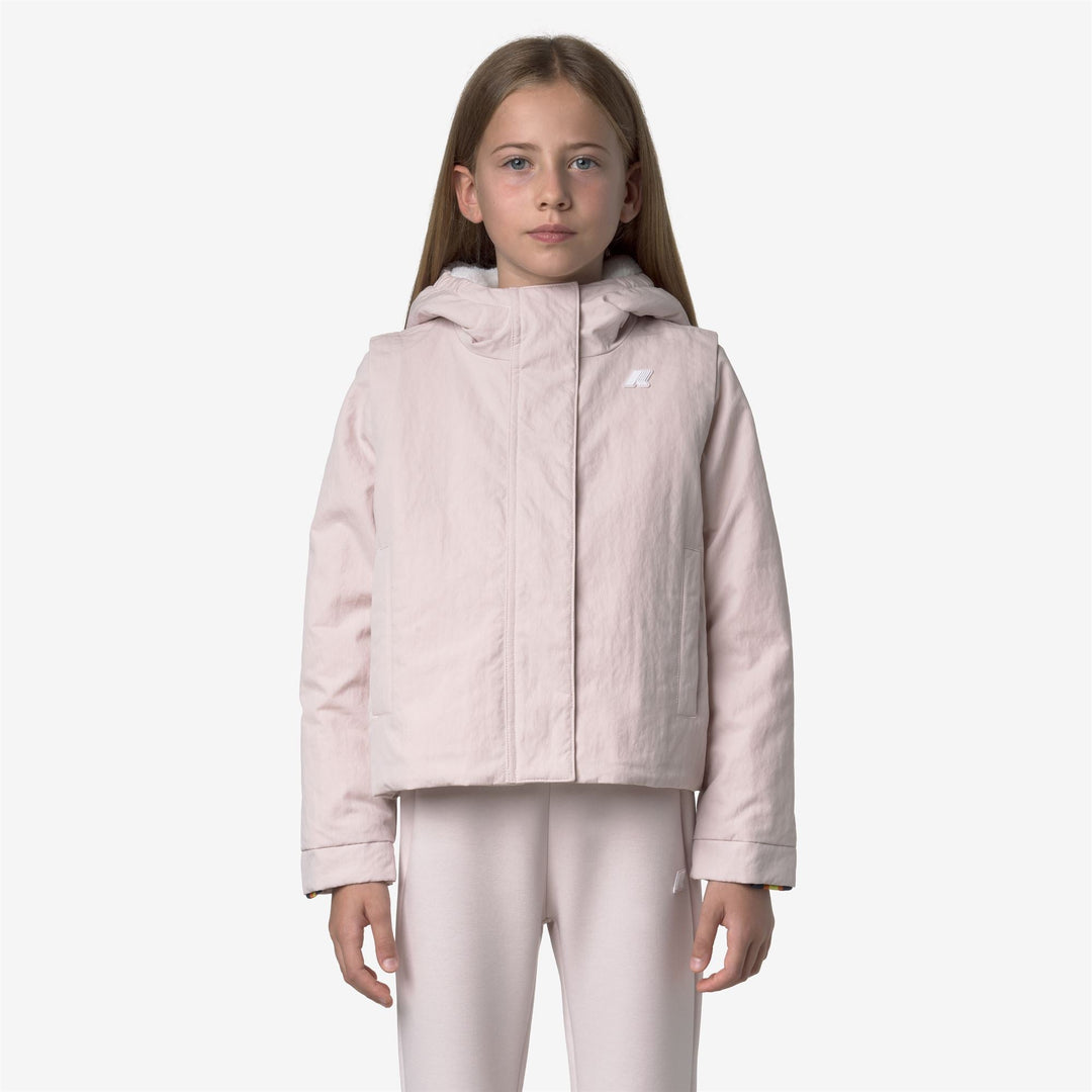 P. IDELLE COTTON FEEL - Jackets - Short - GIRL - Rose Hushed-White Fur