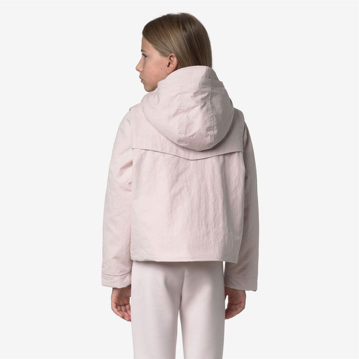 P. IDELLE COTTON FEEL - Jackets - Short - GIRL - Rose Hushed-White Fur