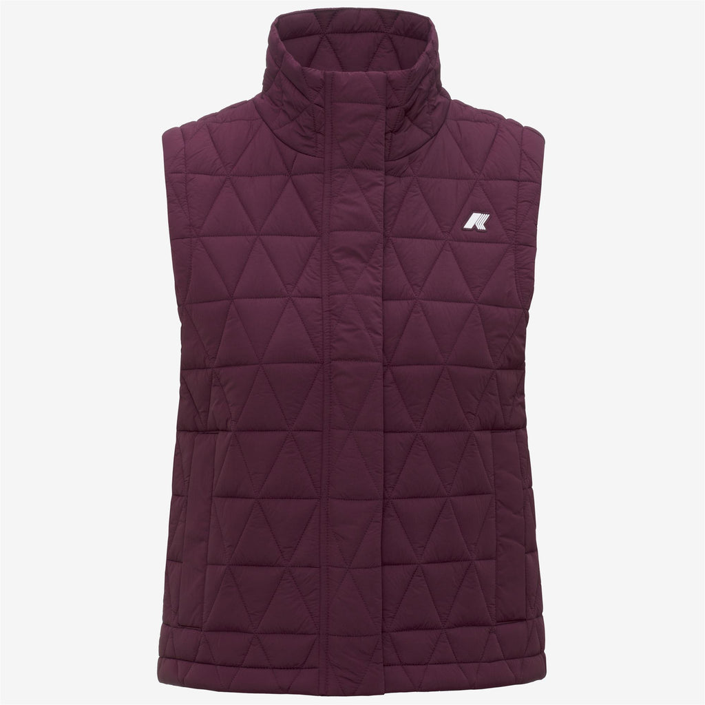 Jackets_Woman_SATINE DIAMOND QUILTED WARM_Vest_Violet Mauve Wine - Commercial 1