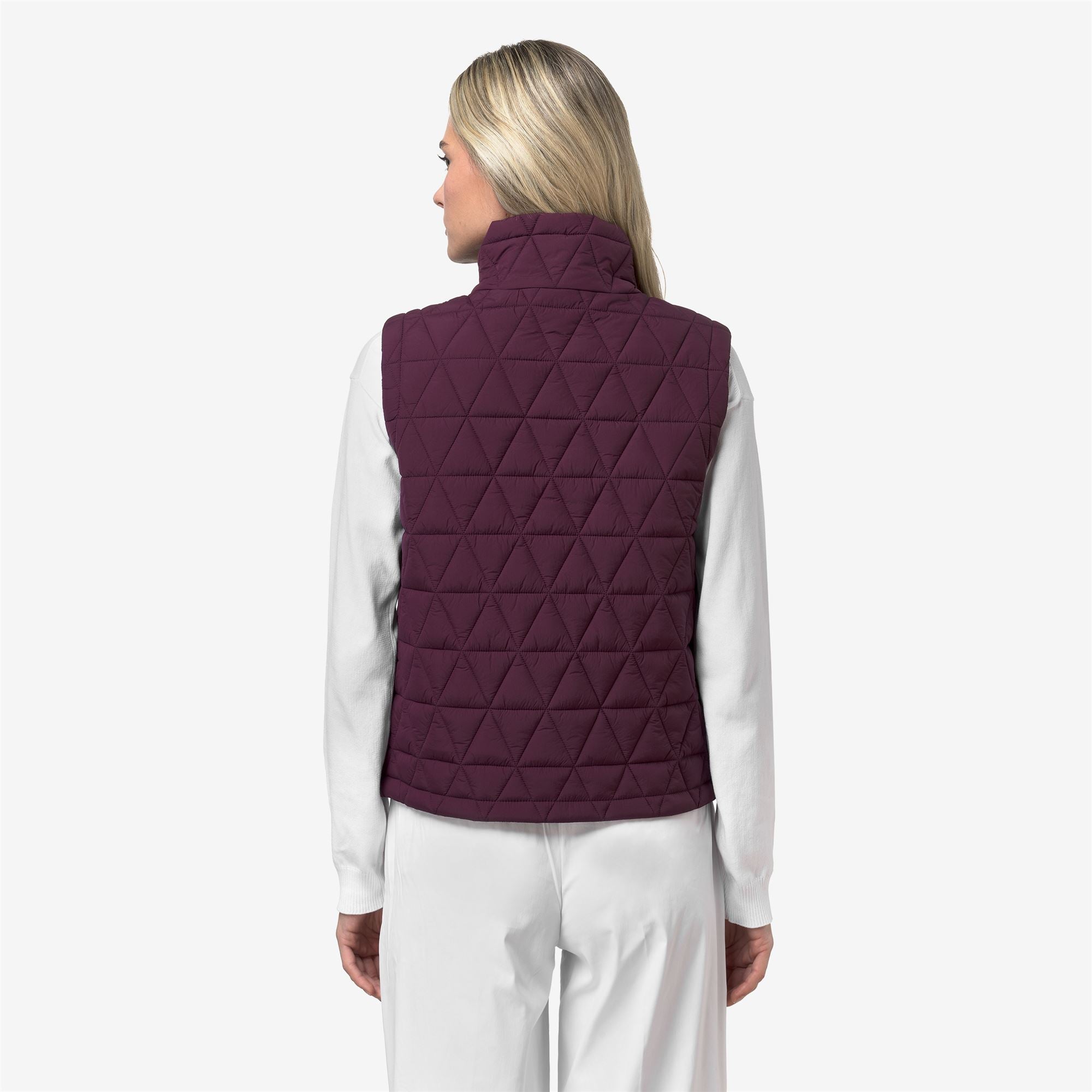 Jackets_Woman_SATINE DIAMOND QUILTED WARM_Vest_Violet Mauve Wine - Commercial 6