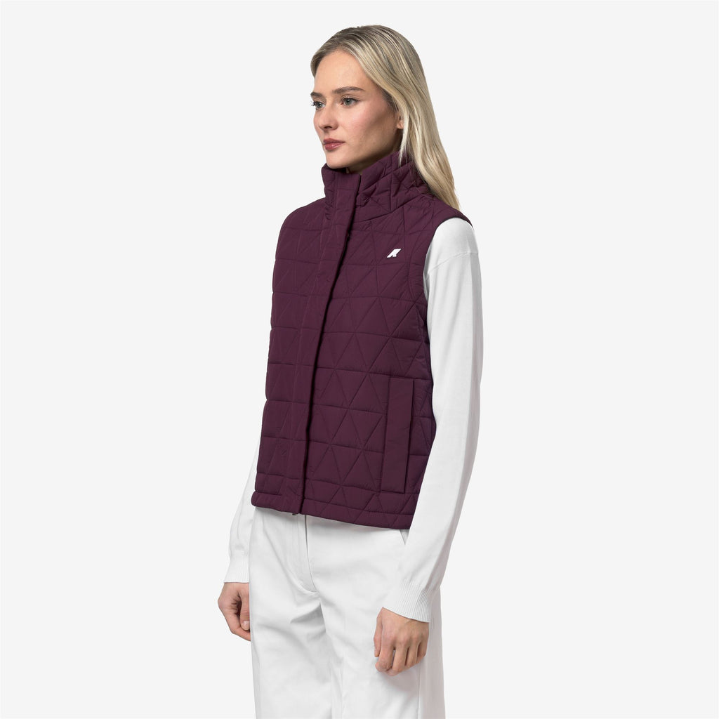 Jackets_Woman_SATINE DIAMOND QUILTED WARM_Vest_Violet Mauve Wine - Commercial 5
