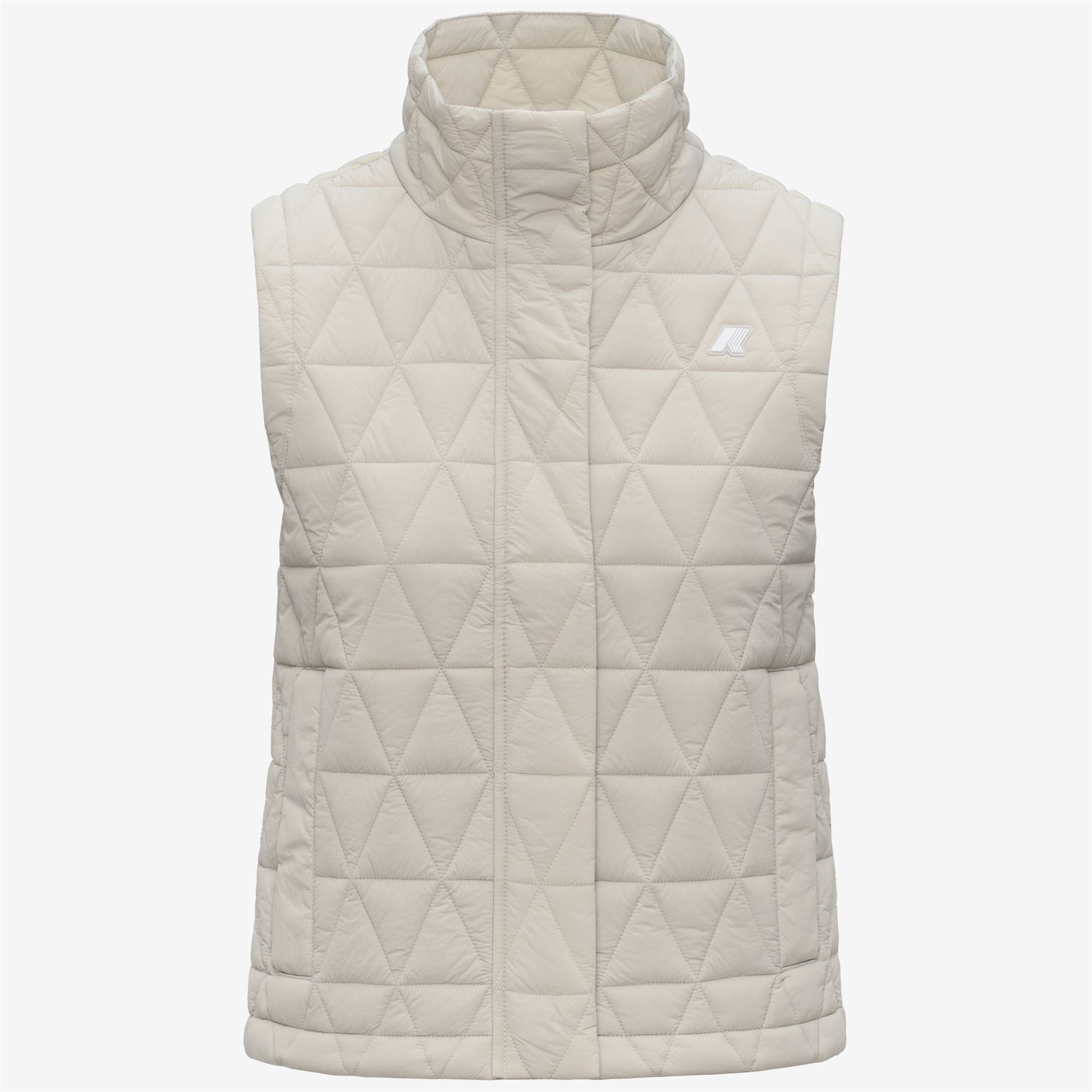 Jackets_Woman_SATINE DIAMOND QUILTED WARM_Vest_BEIGE LT - Commercial 1