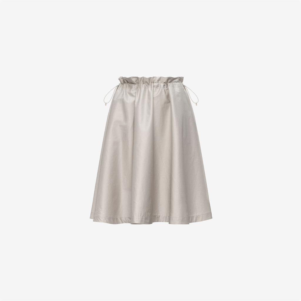 Skirts_Woman_GAELAL SHINY COTTON_Longuette_BEIGE LT - Commercial 1