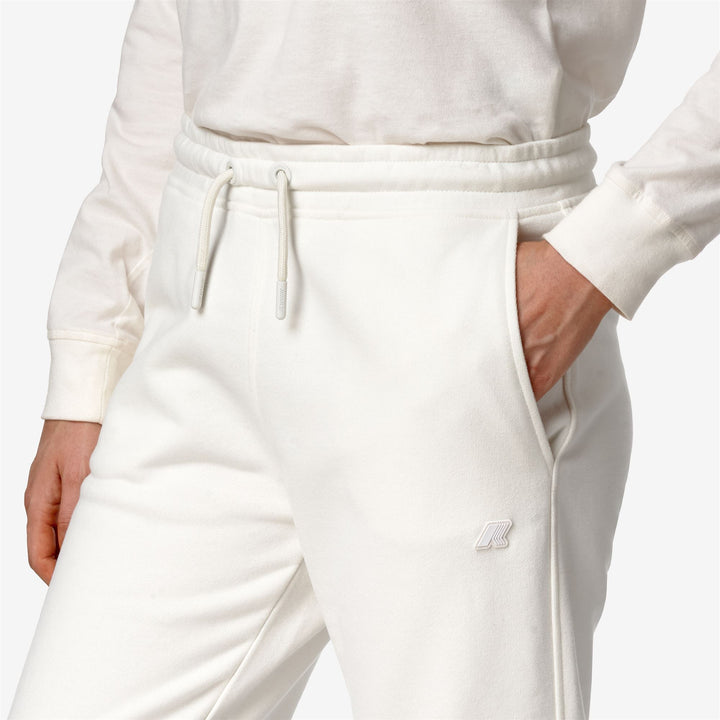Pants_WOMAN_GINEVRETTE FLEECE PEACH_Sport Trousers_White Gardenia - DetailDouble