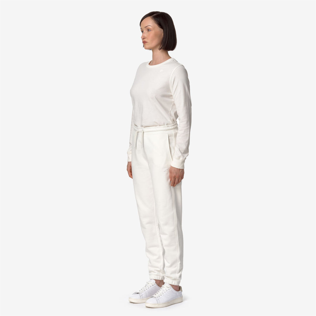 Pants_WOMAN_GINEVRETTE FLEECE PEACH_Sport Trousers_White Gardenia - Detail
