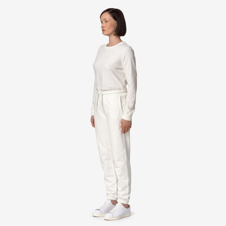 GINEVRETTE FLEECE PEACH - Pants - Sport Trousers - WOMAN - White Gardenia