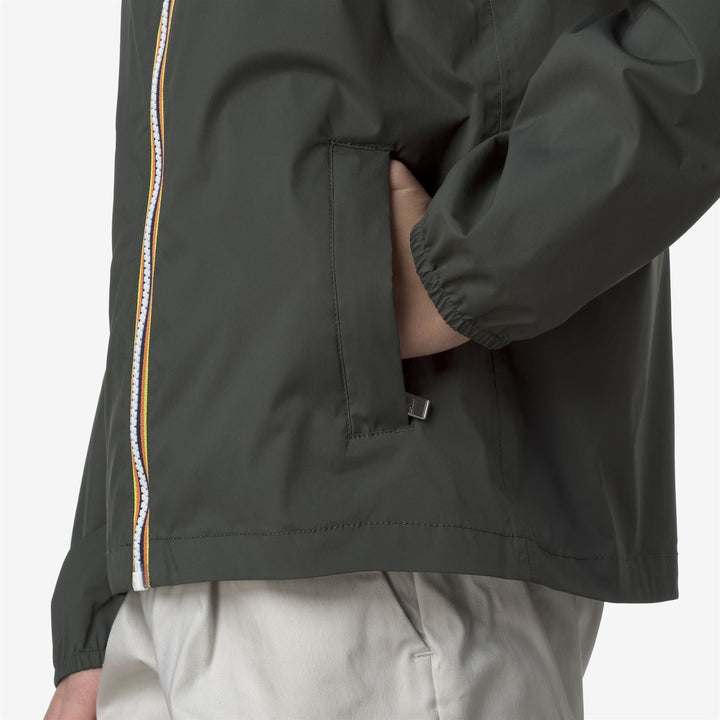 P. JACK STRETCH NYLON JERSEY - Jackets - Short - BOY - GREEN BLACKISH