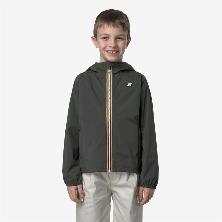P. JACK STRETCH NYLON JERSEY - Jackets - Short - BOY - GREEN BLACKISH