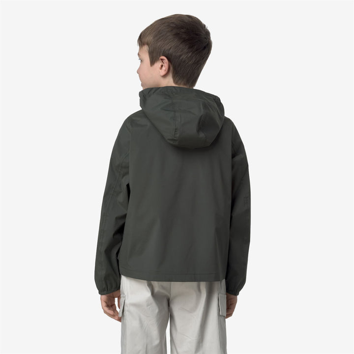 P. JACK STRETCH NYLON JERSEY - Jackets - Short - BOY - GREEN BLACKISH