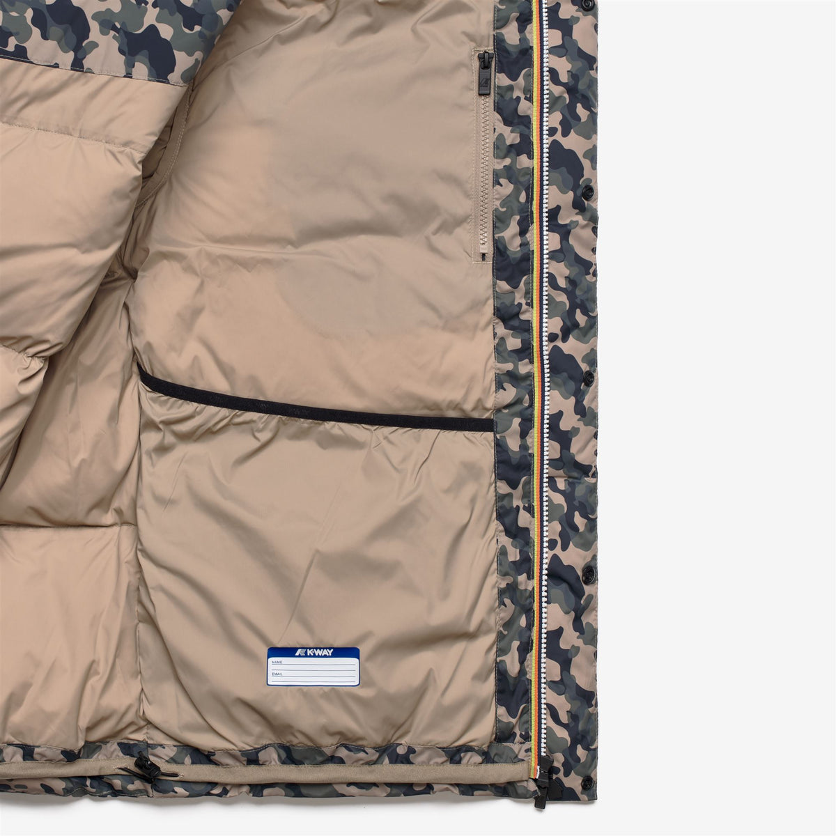Jackets_Unisex_POLY 4.0 AURELE HEAVY WARM GRAPHIC CITADIUM_Mid_Beige Khaki - Blue Depth - GREEN BLACKISH - Commercial 2
