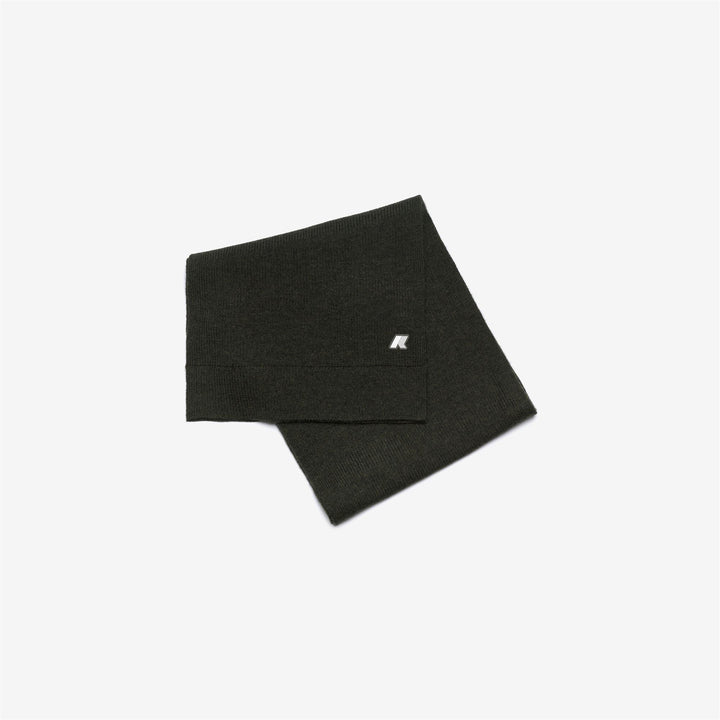 ETIENNE CARDIGAN STITCH WOOL - Scarves - SCARF - UNISEX - Green Blackish Melange