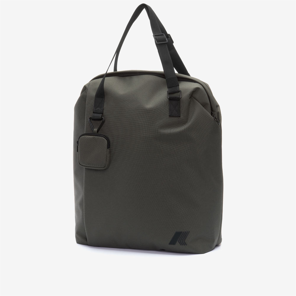 Bags_UNISEX_NAHEL_Shopping Bag_GREEN BLACKISH - DressedFront