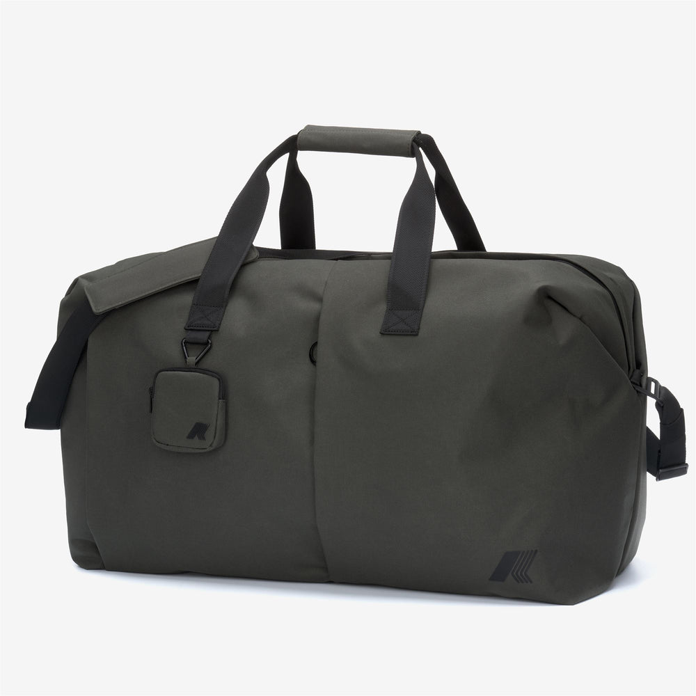 Bags_UNISEX_MAXEN_Duffle_GREEN BLACKISH - DressedFront